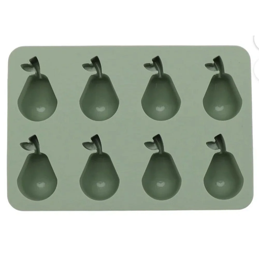 Better Homes & Gardens Pear Silicone Ice Cube Molds Green Set of 4 New
